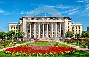 Kazakh-British technical University in Almaty, Kazakhstan. Former government house. photo