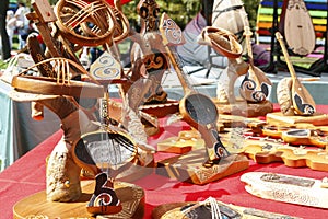 Kazakh national musical instruments handmade with horsehair strings for sale