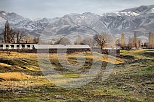 Kazakh village in foothills of Kopet Dagh ridge, Middle Asia 1