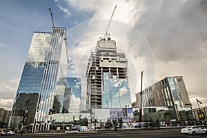 Kazakhstan. Astana. The construction of new modern buildings