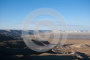 Kazakhstan beautiful landscape, Mangystau region, Monument rock area view,Kokesem