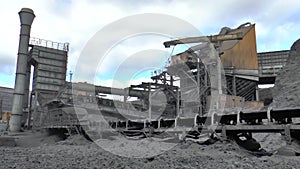 Kazakhstan. the city of Ekibastuz. Pavlodar region, October 15, 2015. Section `East`. Extraction of minerals. Conveyor system for