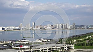 Kazan is a big city in Russia. Video shows a beautiful panorama of the city and the Kazanka river.