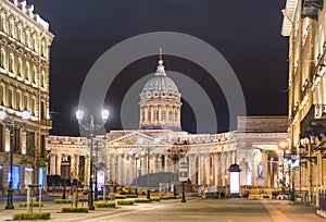 Kazan Cathedral on Nevsky Prospect in Saint Petersburg - Russia
