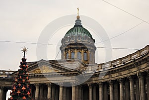 Kazan Icon Cathedral in Saint-Petersburg city, Russia.