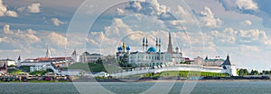 The Kazan Kremlin on the banks of the river Kazanka, Russia