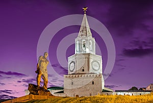 Kazan Monuments in purple sky