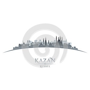 Kazan Russia city skyline silhouette white background photo