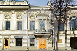 Kazan, Russia - Mar 28.2017. National Library of the Republic of Tatarstan, the former House of Zinaida Ushkova