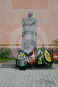 Kazatin, Ukraine. Monument to Mikhail Grushevsky