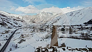 Kazbegi valley in Georgia