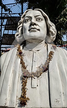 Kazi Nazrul Islams statue at calcutta , India .He was a Bengali poet, musician and revolutionary and national poet of Bangladesh. photo