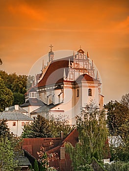 Kazimierz Parish Church Fara at sunset photo