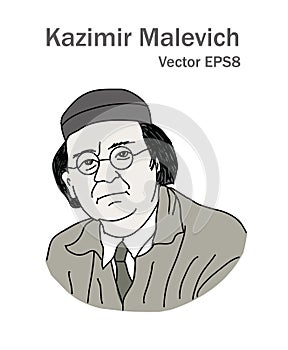 Kazimir malevich portreit avant-garde artist and art theorist