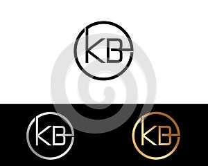 KB circle Shape Letter logo Design