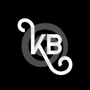 KB letter logo design on black background. KB creative initials letter logo concept. kb letter design. KB white letter design on