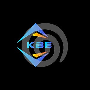 KBE abstract technology logo design on Black background. KBE creative initials letter logo concept