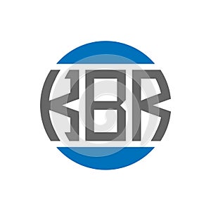 KBR letter logo design on white background. KBR creative initials circle