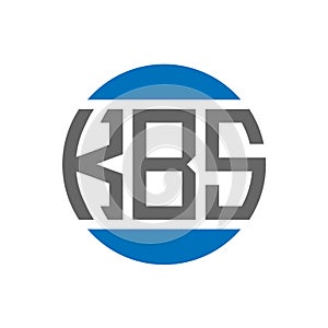 KBS letter logo design on white background. KBS creative initials circle logo concept. KBS letter design