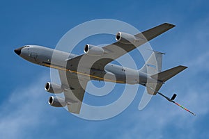 KC-135 Stratotanker in Flight with Refuelling Boom Extended