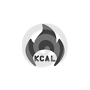 Kcal burn vector icon