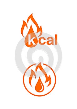 Kcal sign - kilocalorie icon