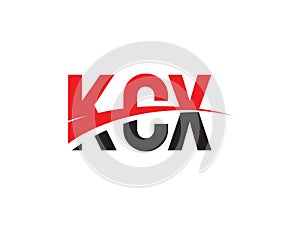 KCX Letter Initial Logo Design Vector Illustration