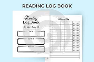 KDP interior reading notebook. Book review tracker journal for readers KDP interior. Book reading logbook and reader expression