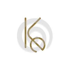 ke initial letter vector logo icon