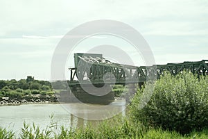 Keadby Bridge spanning the river Trent. photo