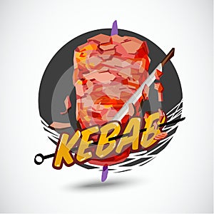 Kebab logo - vector