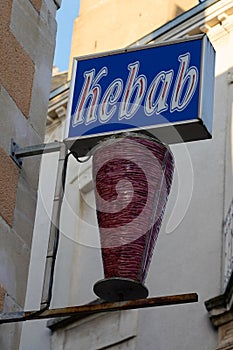 Kebab street sign neon bright food restaurant