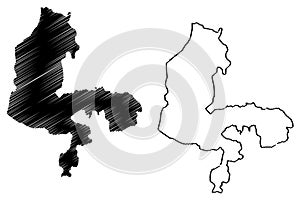 Kebbi State map vector