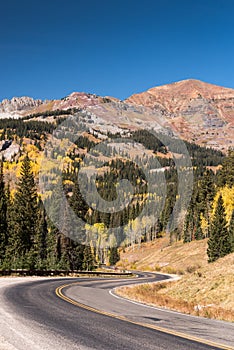 Kebler Pass Scenic Road in Gunnison National Forest Colorado.