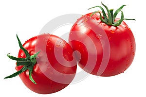 Kecskemeti Jubileum tomatoes, a Hungarian heirlooms,  isolated
