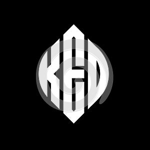 KED circle letter logo design with circle and ellipse shape. KED ellipse letters with typographic style. The three initials form a