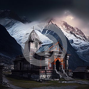 kedarnath temple, mountains photo