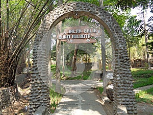 Kediri, East Java, Indonesia - November 27th, 2019 : the unique famous church poh sarang in puh sarang. the faomous church