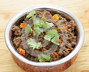 Keema minced beef curry