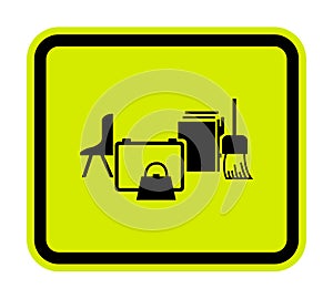 Keep Area Clear Symbol Sign Isolate on White Background,Vector Illustration