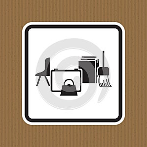 Keep Area Clear Symbol Sign Isolate on White Background,Vector Illustration