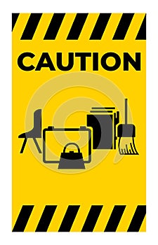 Keep Area Clear Symbol Sign Isolate on White Background,Vector Illustration