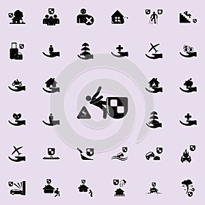 Keep away from fallingicon. insurance icons universal set for web and mobile