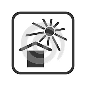 Keep away from the sun packaging and logistic vector isolated single icon