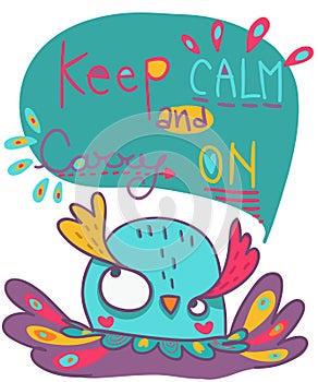 Keep calm and carry on illustration
