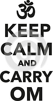 Keep calm and carry om - buddhism photo