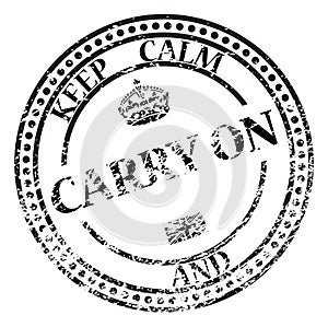 Keep Calm And Carry On Stamp