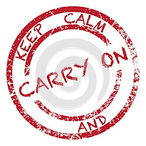 Keep Calm And Carry On Stamp