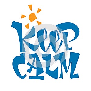 KEEP CALM in cartoon lettering style