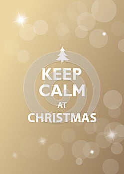 Keep Calm at Christmas traditional vector illustration